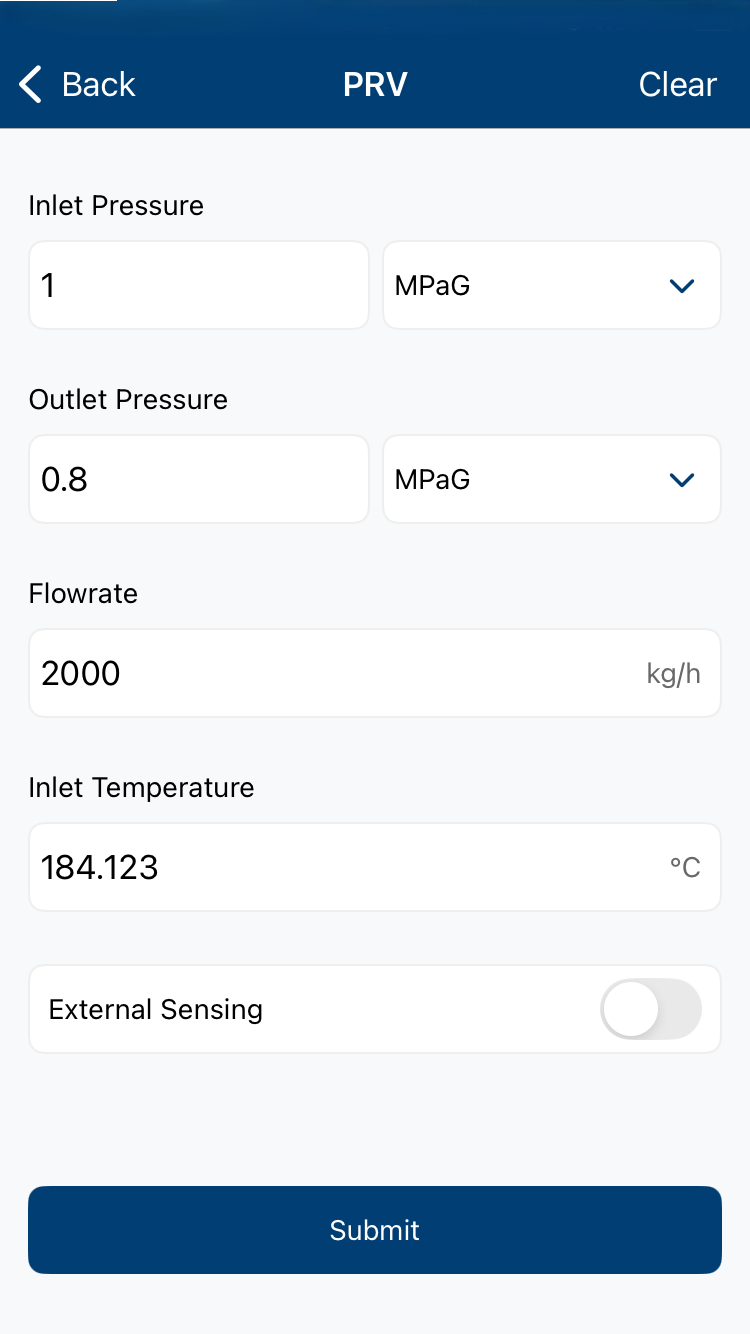 TLV Valve Calculator for steam valve selection