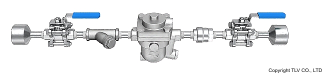 Length of a conventional steam trap station