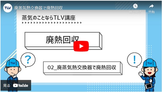 短編動画「廃熱回収　廃蒸気熱交換器で廃熱回収」