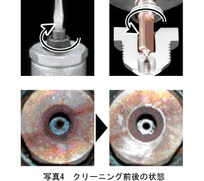 写真4 クリーニング前後の状態