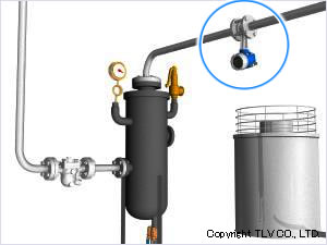フラッシュタンクの蒸気取り出し口