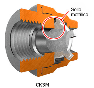 CK3M has a metal seal.