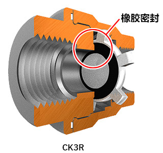 CK3R has a rubber seal.
