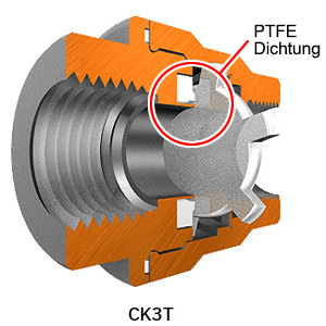 CK3T has a PTFE seal.
