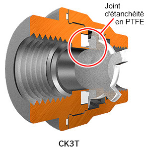 CK3T has a PTFE seal.