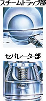 セスチームトラップ部とセパレーター部
