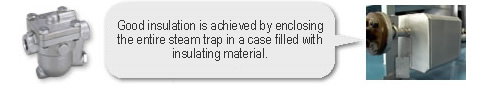 Traps that are completely unaffected by operation even when kept warm: Float type