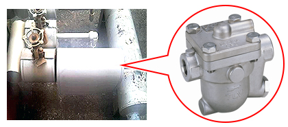 保温しても全く作動に影響を受けないトラップ ： フロートタイプ