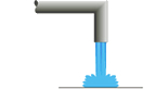 Image of moderate flow, insufficient steam trap capacity