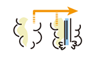 Recovers heat from flash steam and condensate